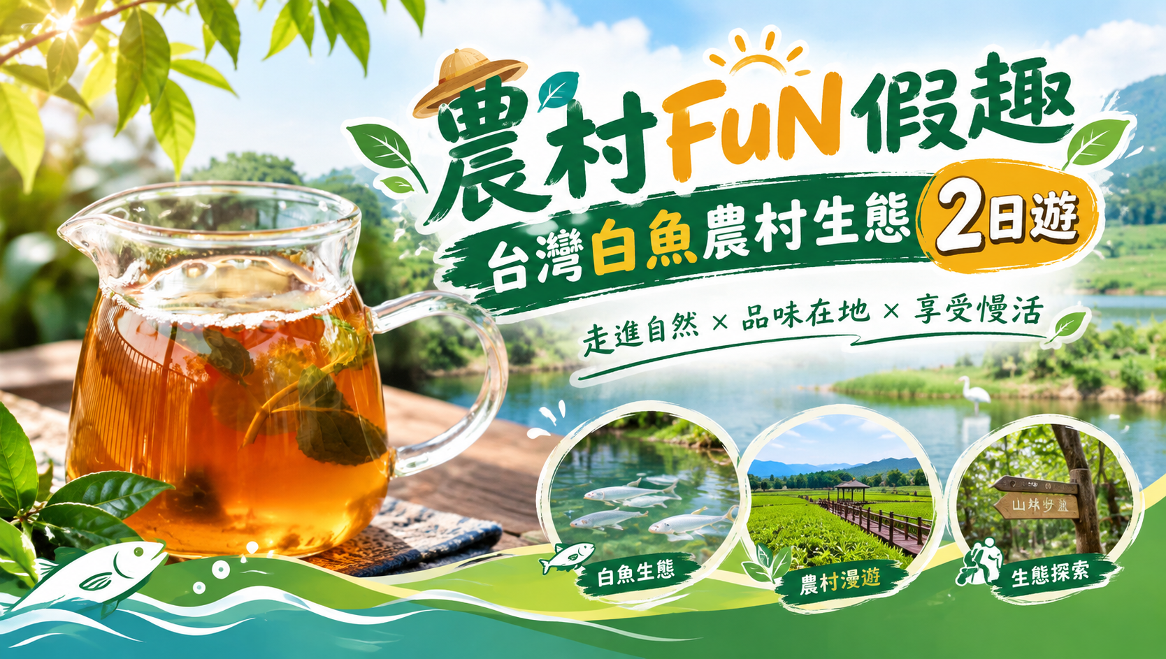 農村FUN假趣-台灣白魚農村生態2日遊